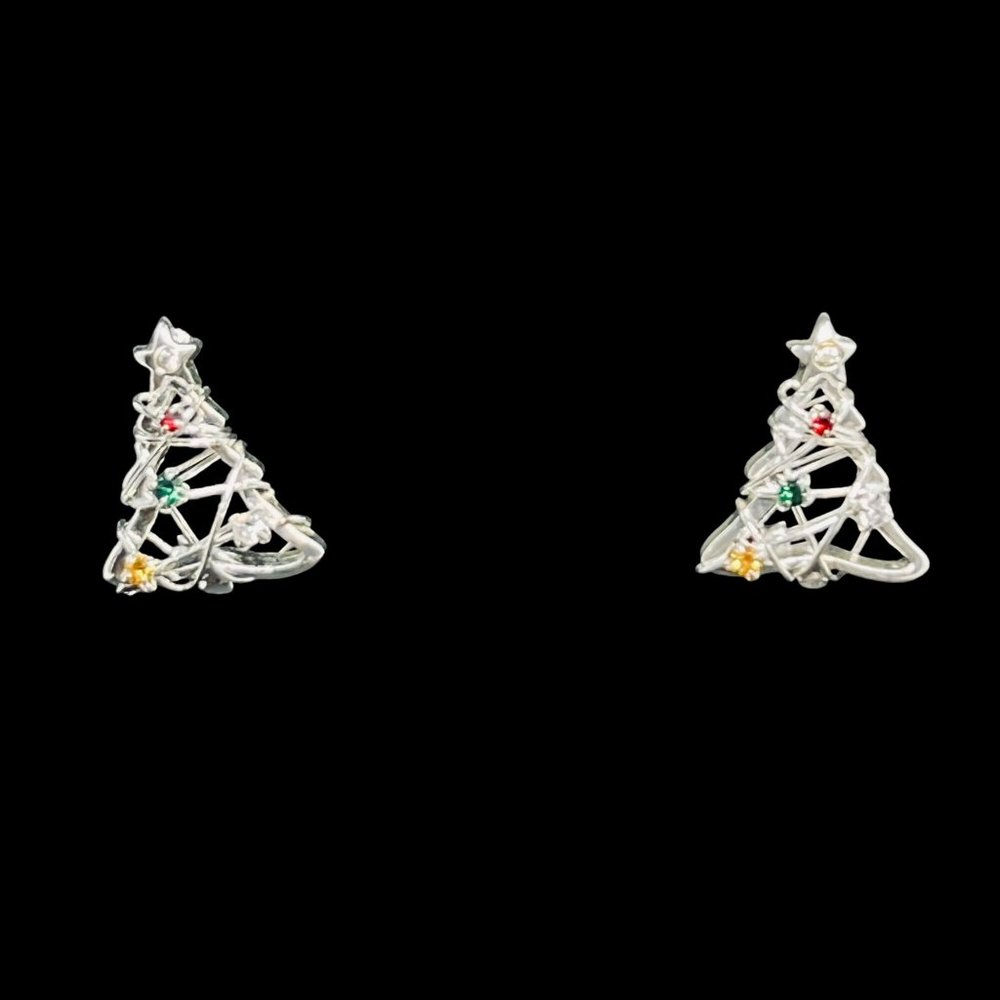 Lot Of Christmas Pierced Earrings Star, Bell, Candy, Tree, Snowman & Wreath 4663 - Picture 6 of 8